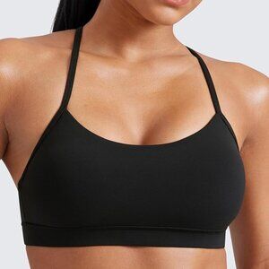 CRZ YOGA Butterluxe Womens Y Back Sports Bra - Padded Racerback Low Impact L